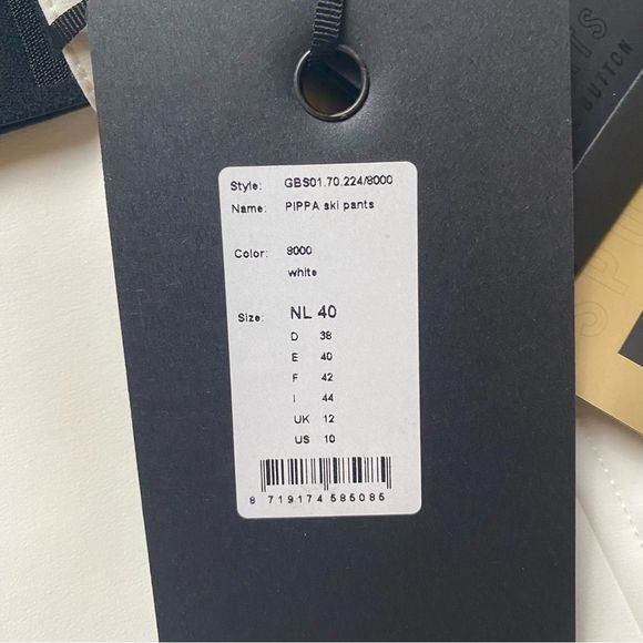 Goldbergh Pippa Belted Ski Pants White Black NWT US 10 - Picture 4 of 7